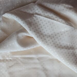 Pure Silk Jacquard Weave Beige Fabric with Subtle Pattern